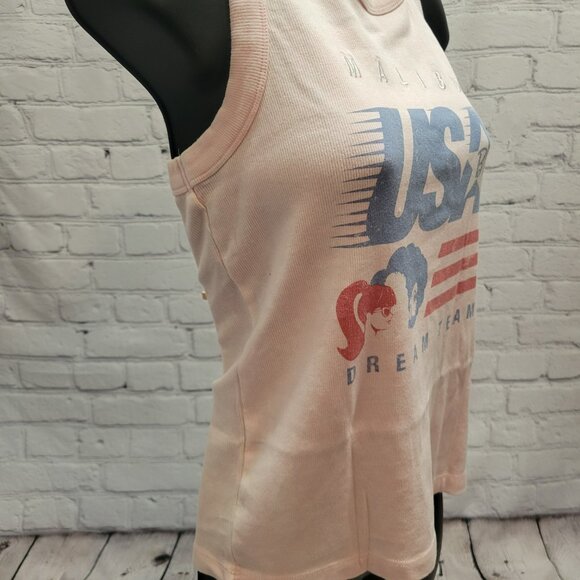Malibu Barbie USA Ribbed Tank Top - Picture 6 of 8